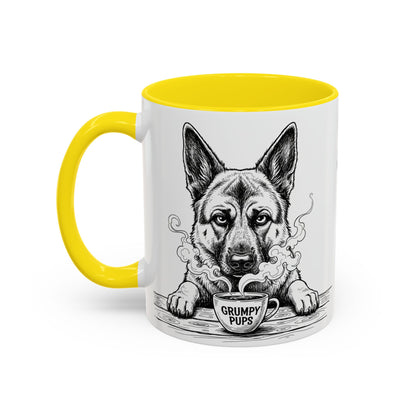 German Shepherd Mug —    Grumpy German Shepherd Coffee Club — Art Print / Mug /