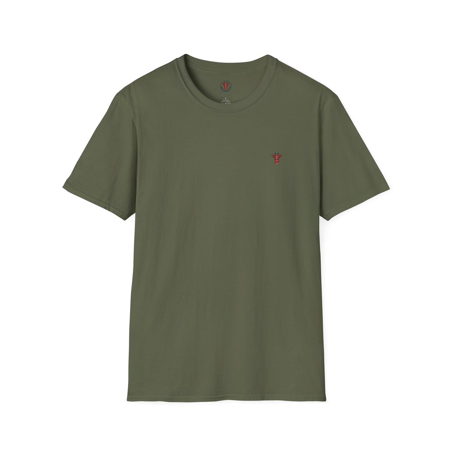 Minimal Crown Chest-Embroidered T-Shirt