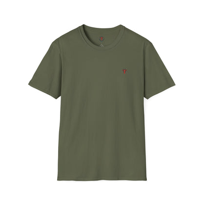 Minimal Crown Chest-Embroidered T-Shirt