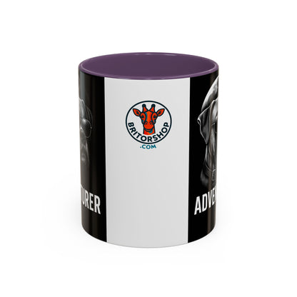 Adventure Dog Coffee Mug - Unique Pet Lover Gift, Personalized Dog Lover Mug, Funny Animal Mug, Holiday Gift for Dog Owners, Cool Cafe Mug