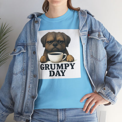 Shorkie Grumpy Dog Unisex Heavy Cotton Tee, Funny Pet Lover Shirt, Gift for Dog Owners, Humor T-Shirt, Cute Casual Wear