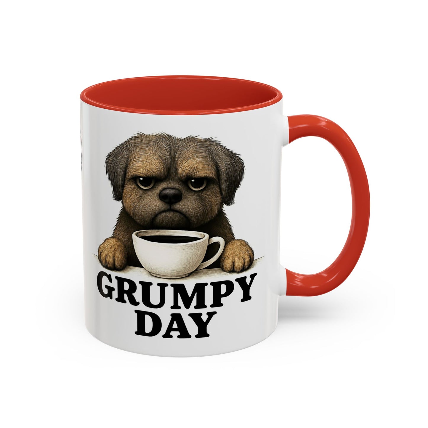 Grumpy Day Coffee Mug, shorkie, Funny Dog Mug, Pet Lover Gift, Morning Motivation, Coffee Lover Gift, Black Accent Mug
