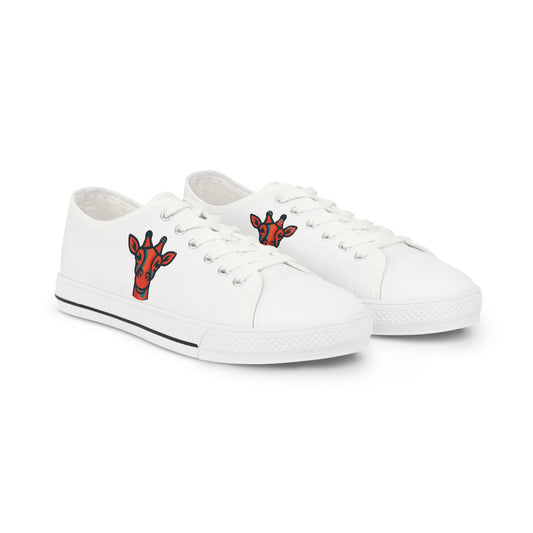 Giraffe Print Sneakers for Men, Casual Low Top Shoes, Unique Gift for Animal Lovers, Everyday Wear, Trendy Footwear