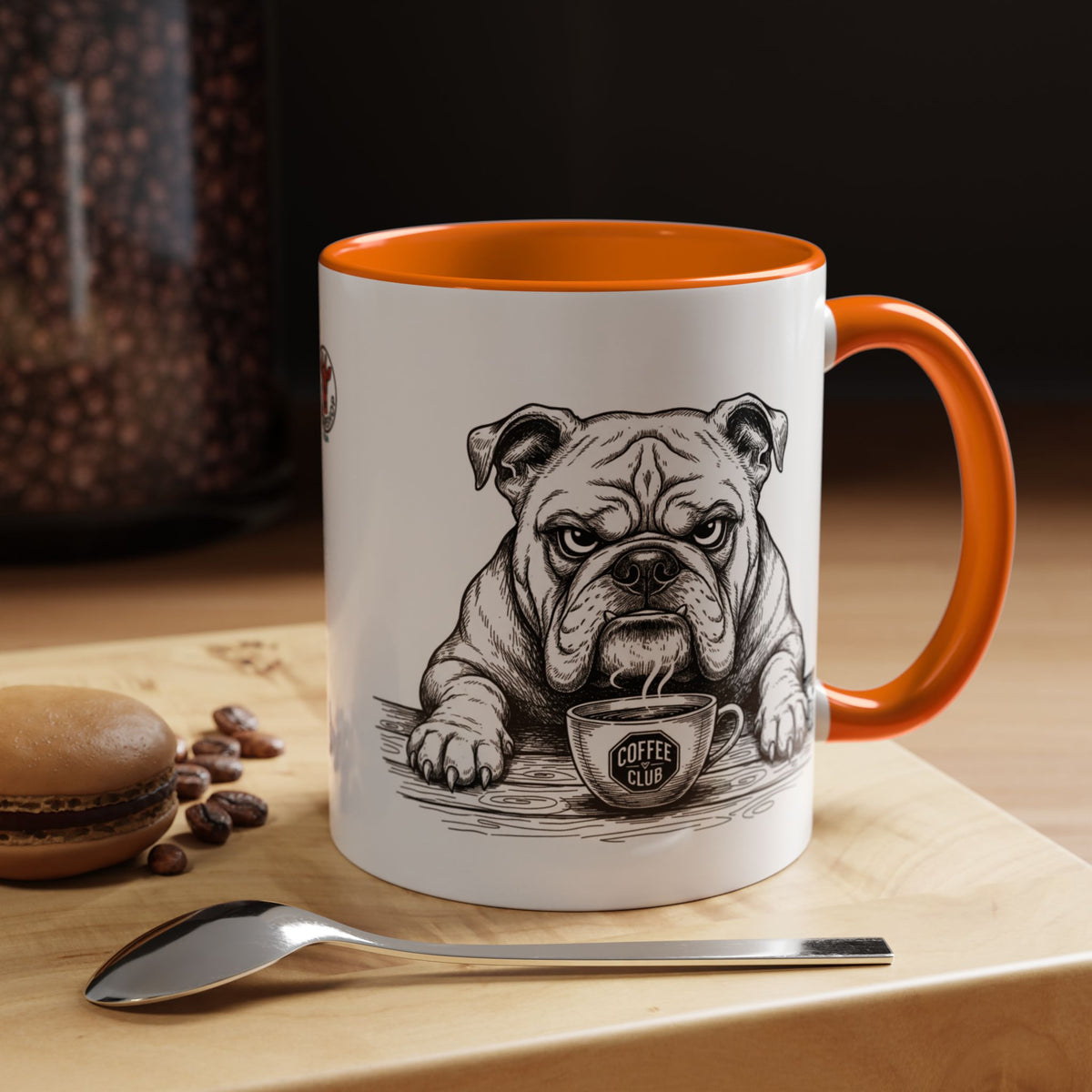 Grumpy Bulldog Coffee Club — Art Print / Mug /