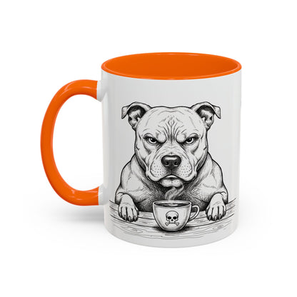 Grumpy Staffordshire Bull Terrier Coffee Club — Art Print / Mug