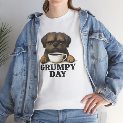 Shorkie Grumpy Dog Unisex Heavy Cotton Tee, Funny Pet Lover Shirt, Gift for Dog Owners, Humor T-Shirt, Cute Casual Wear