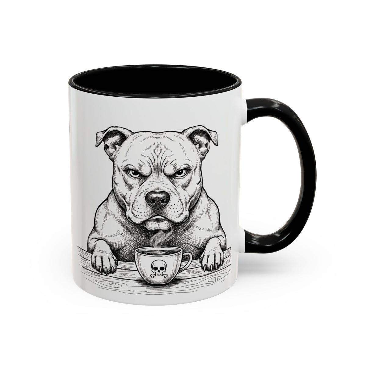 Grumpy Staffordshire Bull Terrier Coffee Club — Art Print / Mug