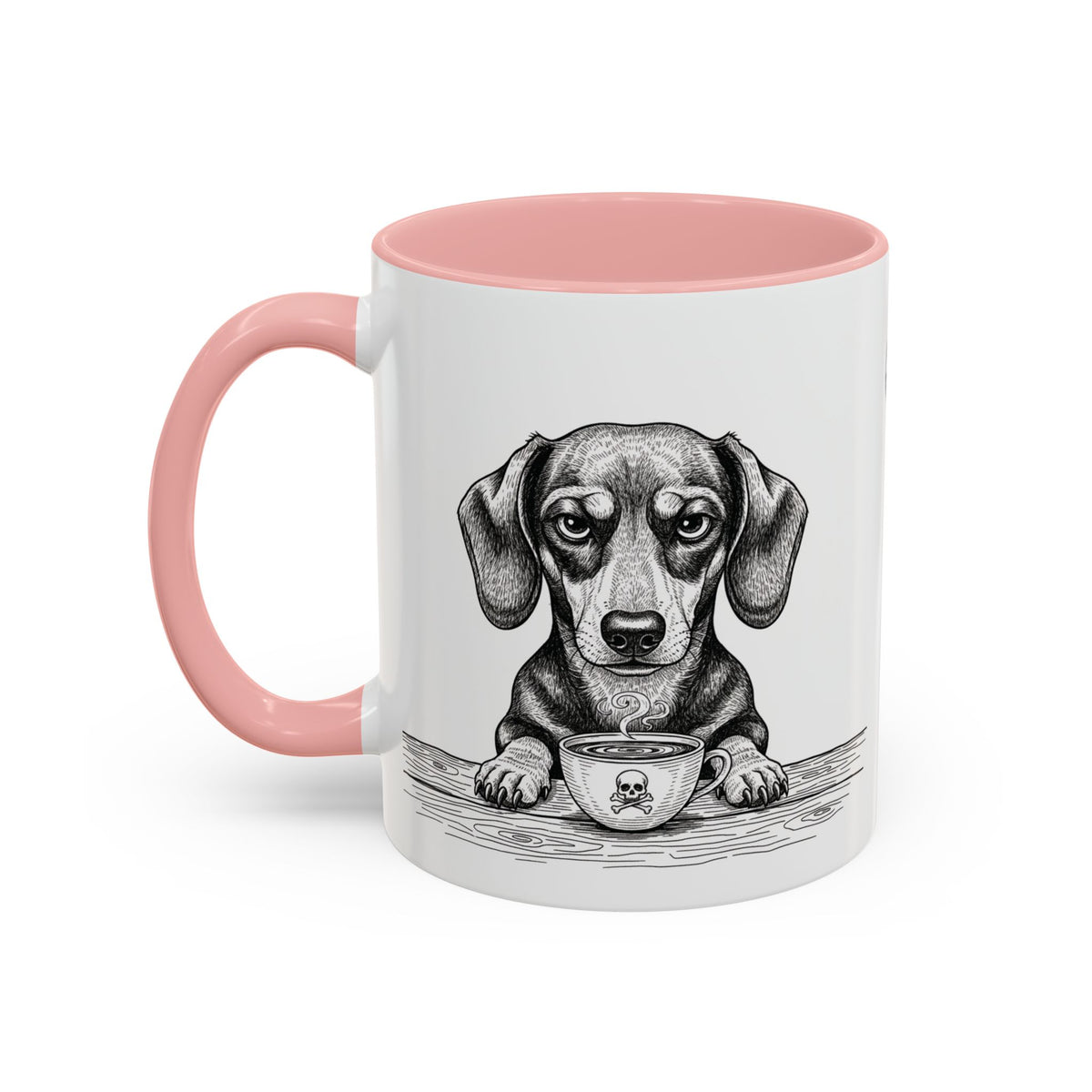 Grumpy Dachshund Coffee Club — Art Print / Mug