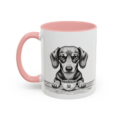 Grumpy Dachshund Coffee Club — Art Print / Mug
