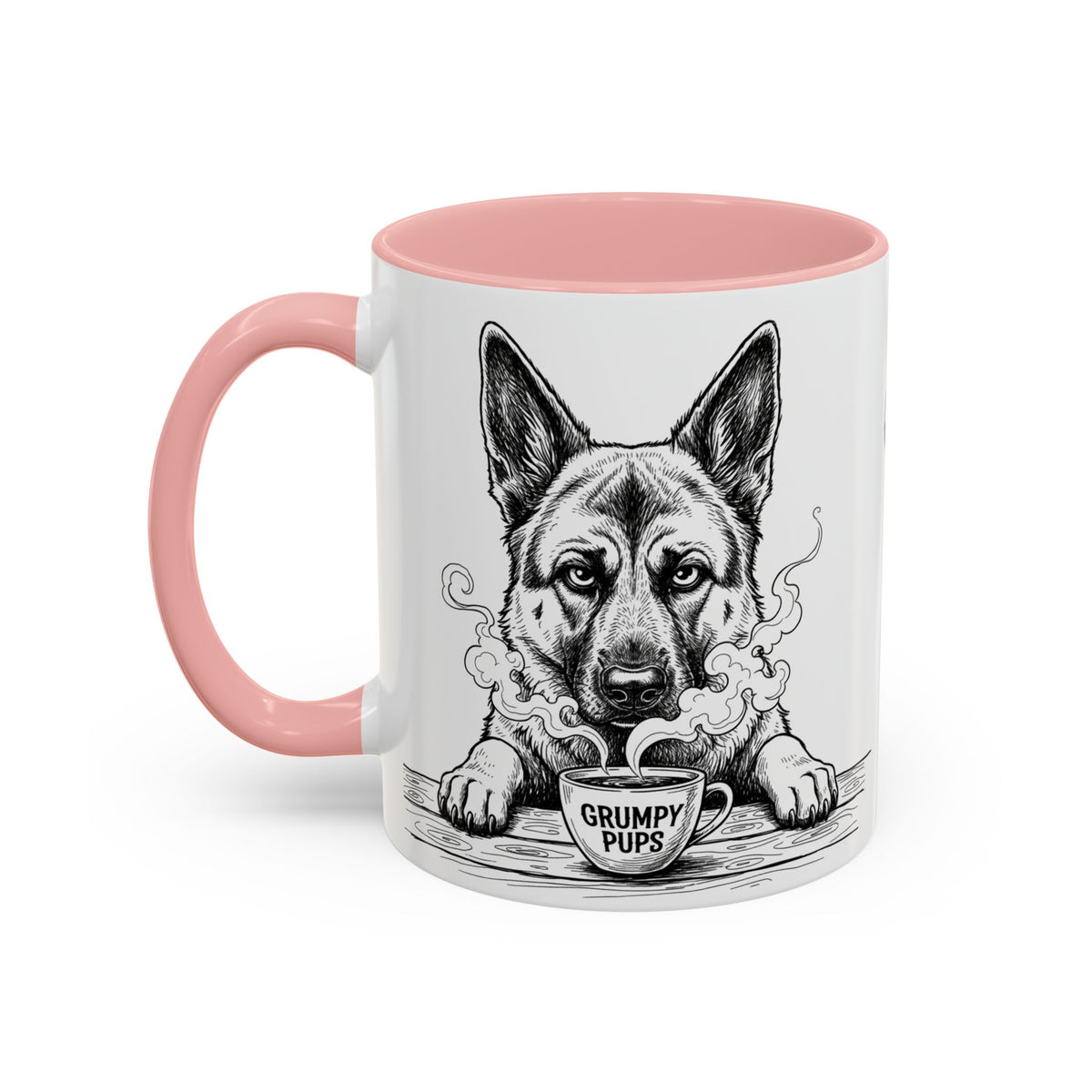 German Shepherd Mug —    Grumpy German Shepherd Coffee Club — Art Print / Mug /