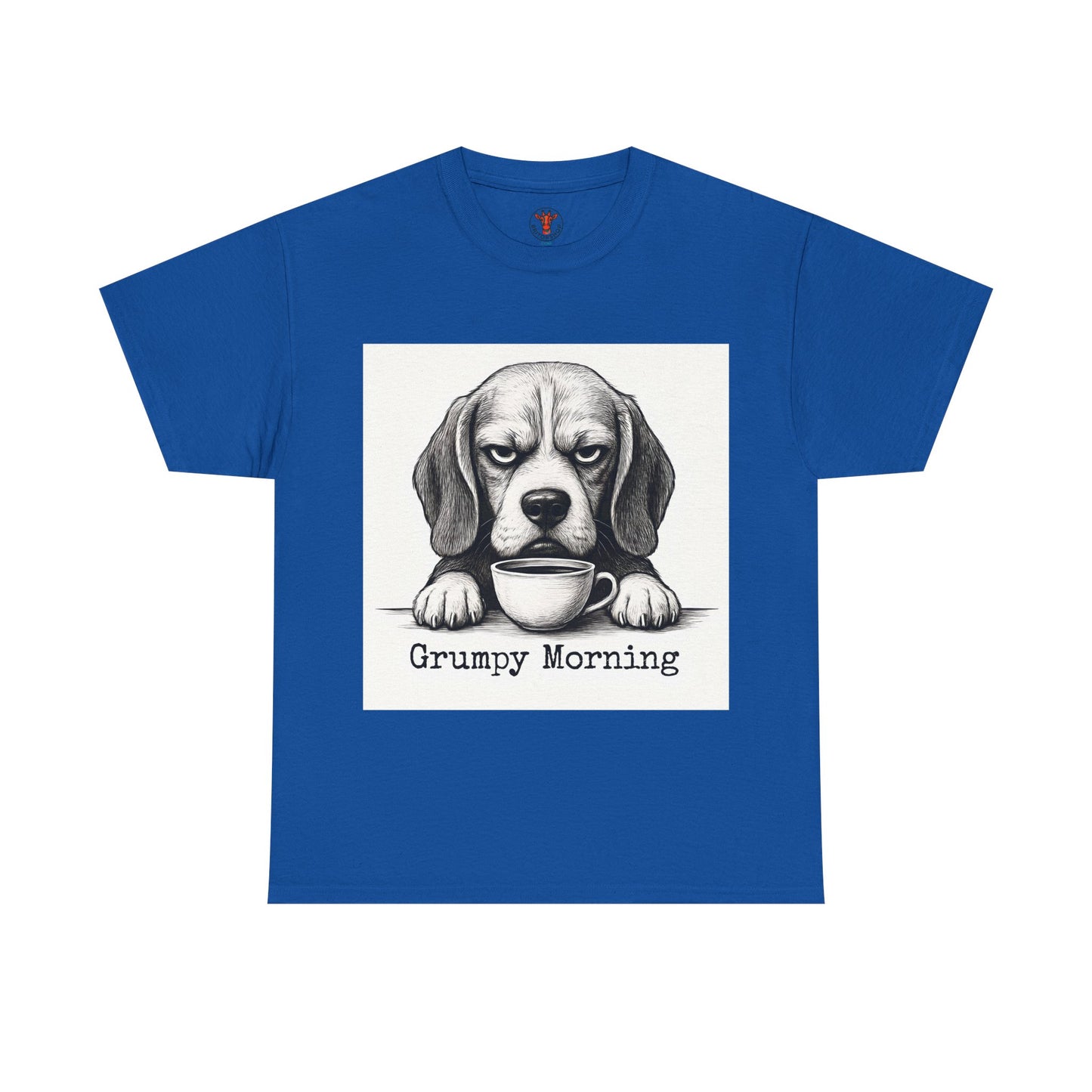 Grumpy Morning Dog Tee - Unisex Heavy Cotton Shirt for Pet Lovers, Funny Gift, Cute Dog Apparel, Casual Wear, Everyday Comfort