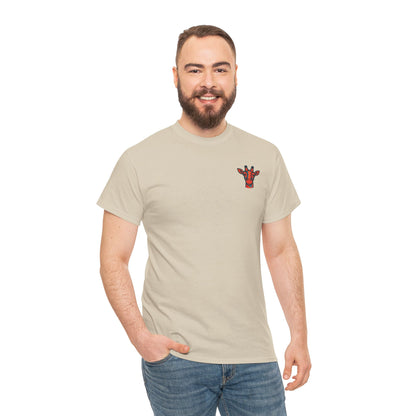 Britor classic logo Giraffe  Patch Tee — Small Chest Embroidered Giraffe Graphic T-Shirt