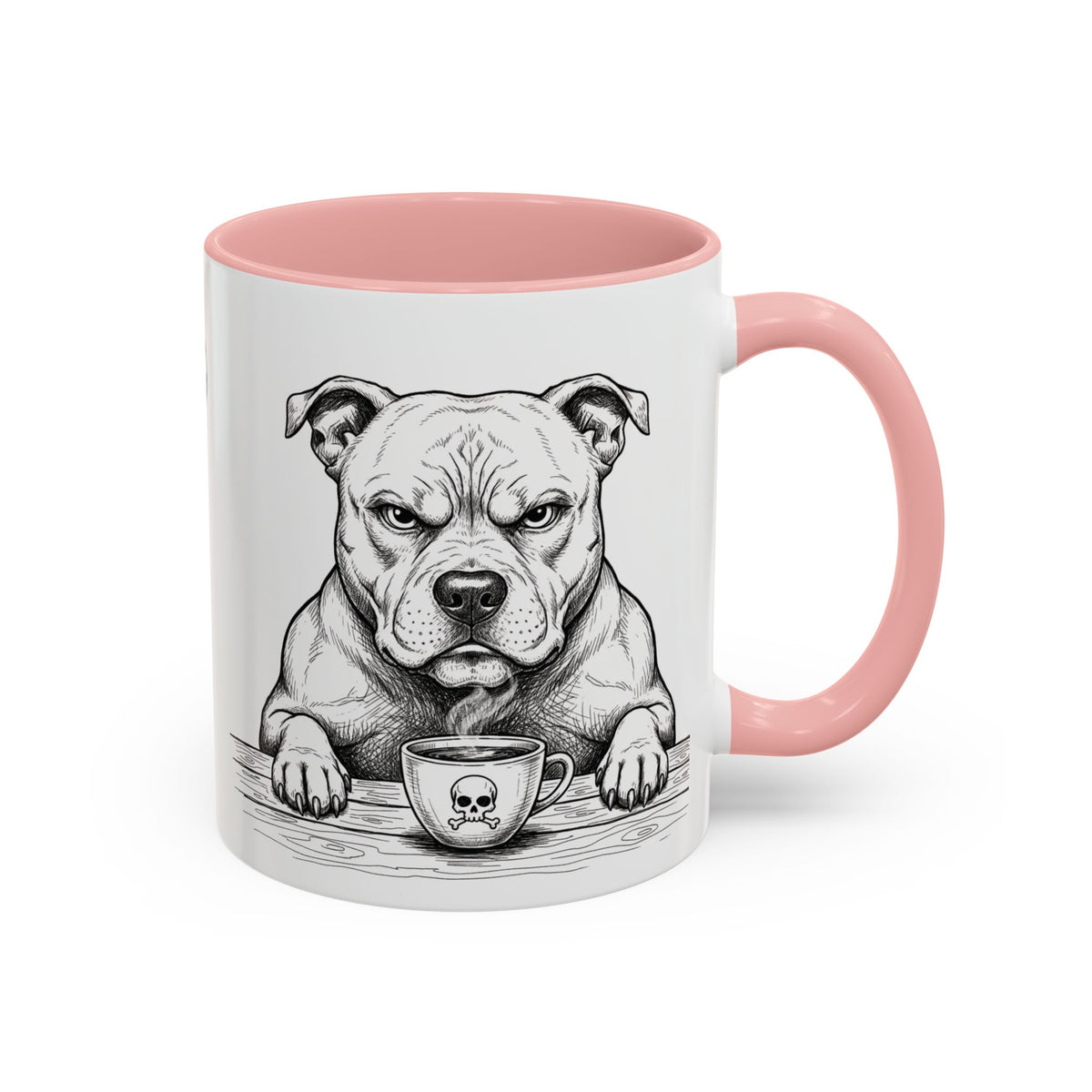 Grumpy Staffordshire Bull Terrier Coffee Club — Art Print / Mug