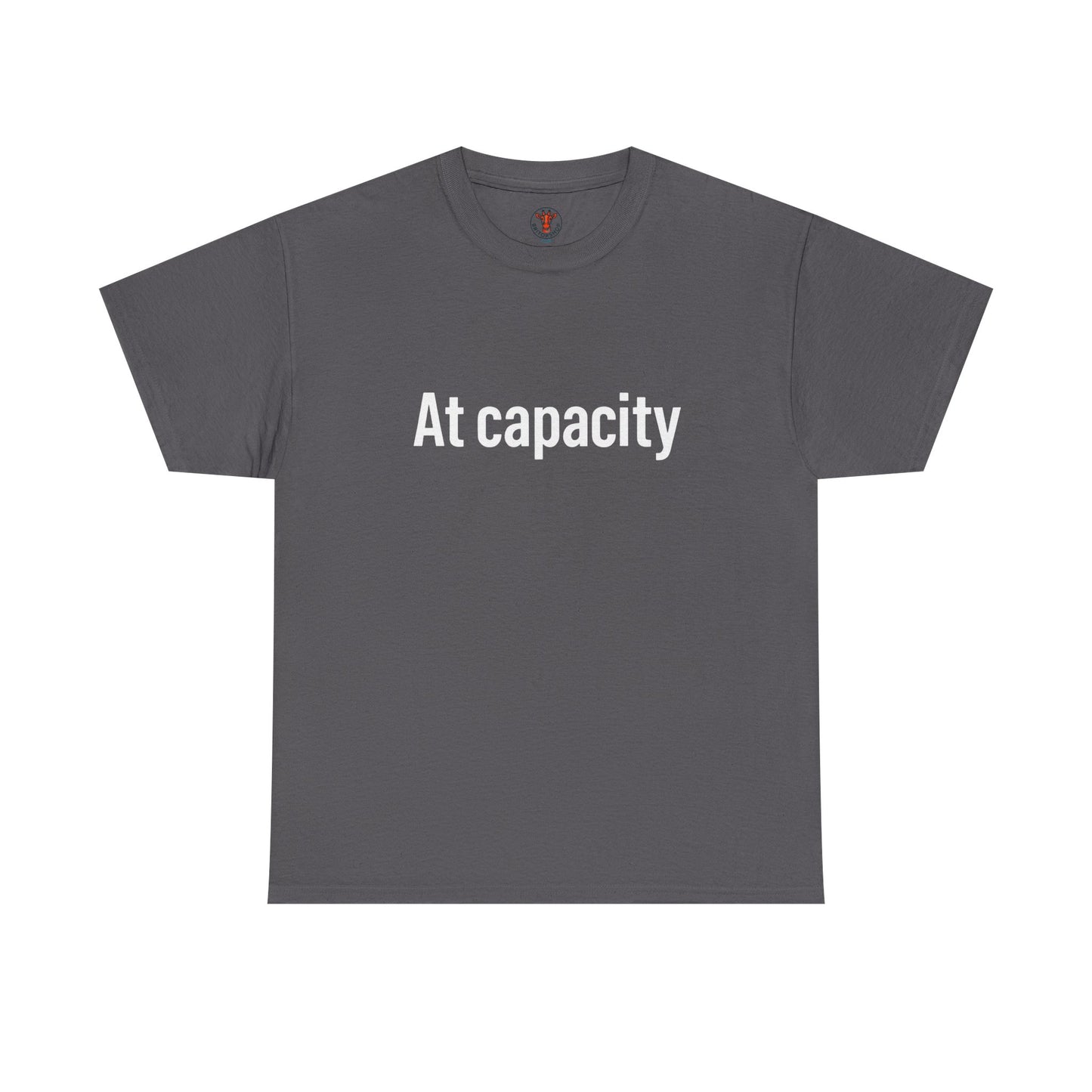 At Capacity Unisex Heavy Cotton Tee | Comfortable Casual Wear, Gift for Friends, Unique Statement Shirt, Everyday Essentials, Unisex Fashion