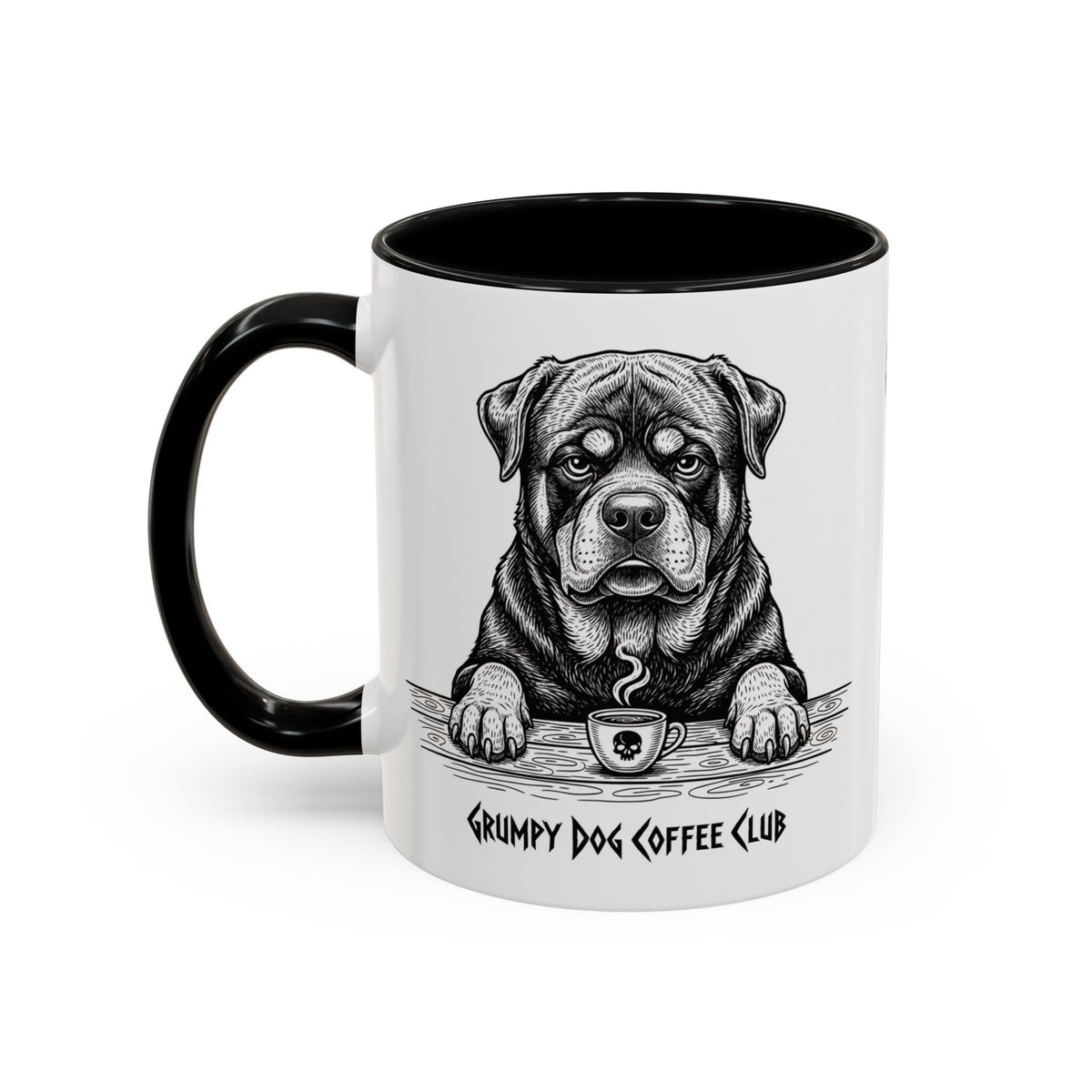 Grumpy Rottweiler Coffee Club — Art Print / Mug