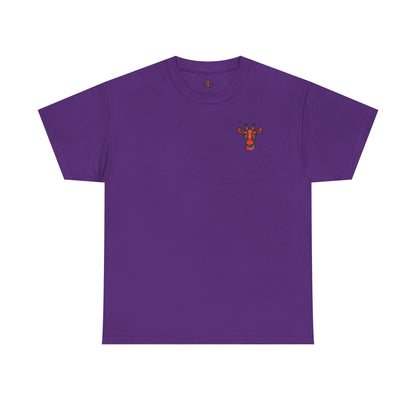 Britor classic logo Giraffe  Patch Tee — Small Chest Embroidered Giraffe Graphic T-Shirt