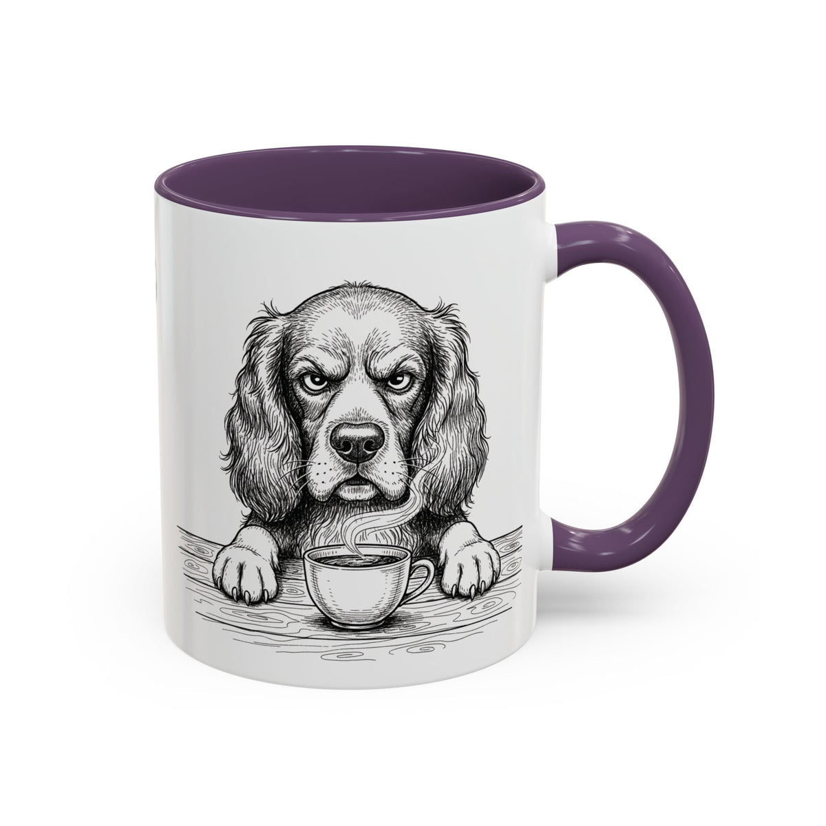 Grumpy Springer Spaniel Coffee Club — Art Print / Mug /