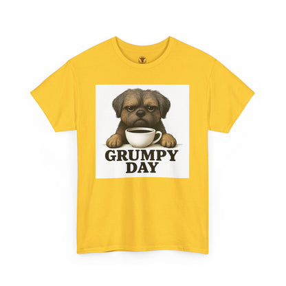 Shorkie Grumpy Dog Unisex Heavy Cotton Tee, Funny Pet Lover Shirt, Gift for Dog Owners, Humor T-Shirt, Cute Casual Wear