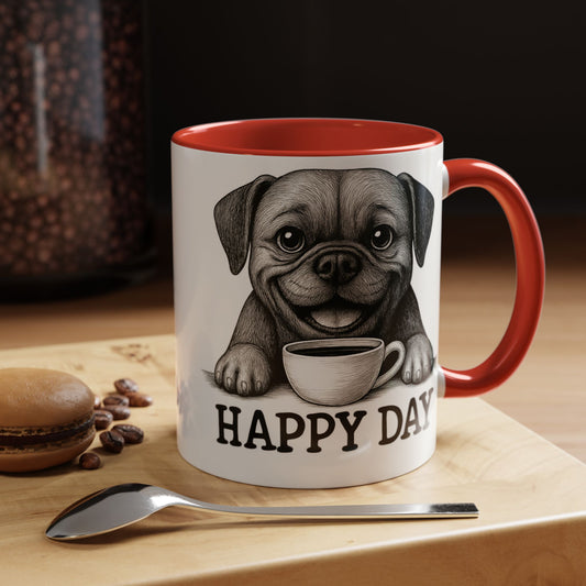 Playful boxer Dog Coffee Mug – Perfect Gift for Dog Lovers, Birthday Mug, Cute Pet Art, Happy Day Mug, Unique Animal Lover Gift