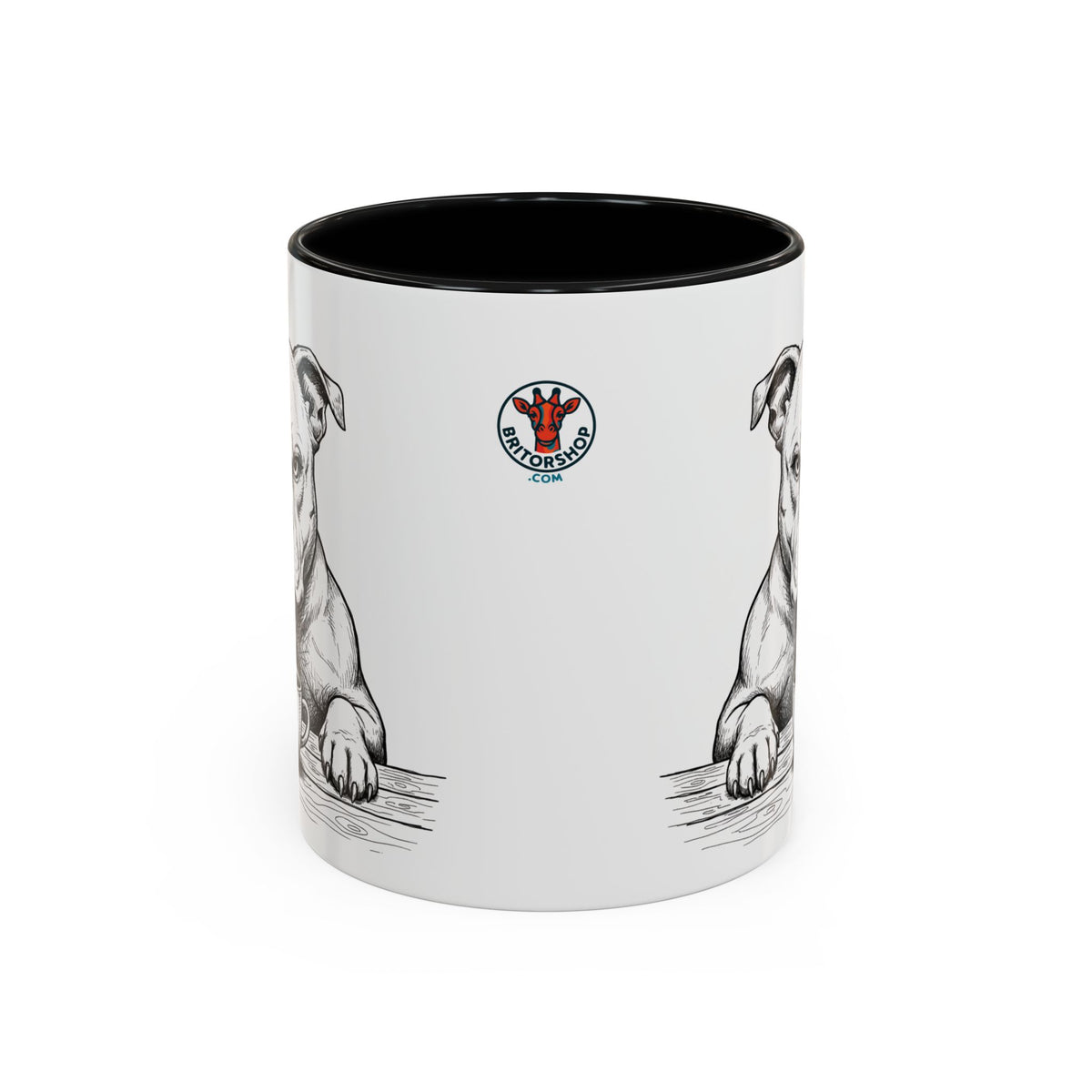 Grumpy Staffordshire Bull Terrier Coffee Club — Art Print / Mug