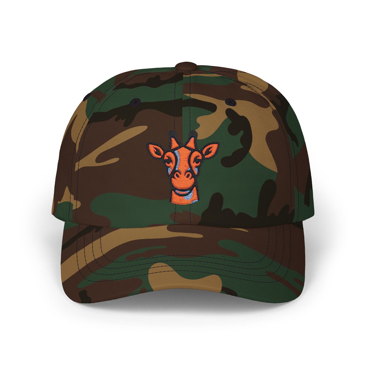 Dad Cap - Giraffe Head and Britor Shop Logo Embroidered Design