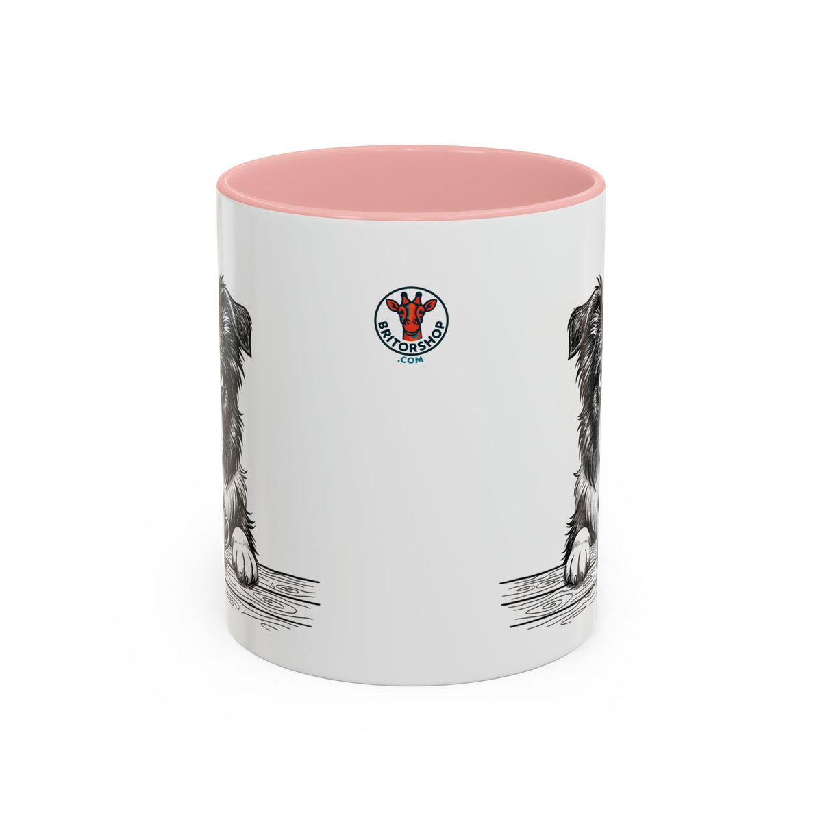 Grumpy Border Collie Coffee Club — Art Print / Mug