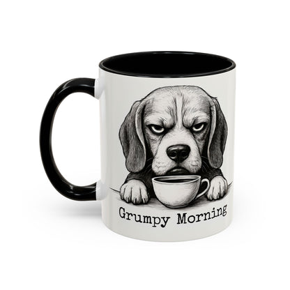 Coffee Mug - Grumpy Beagle Funny 11oz/15oz Morning Coffee Cup