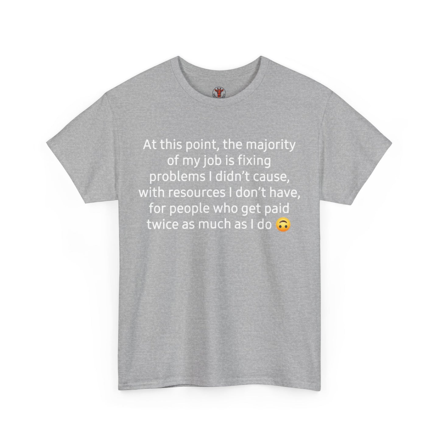 Smiley Face Unisex Heavy Cotton Tee - Casual Shirt, Trendy T-Shirt, Gift for Friends, Summer Outfit, Streetwear
