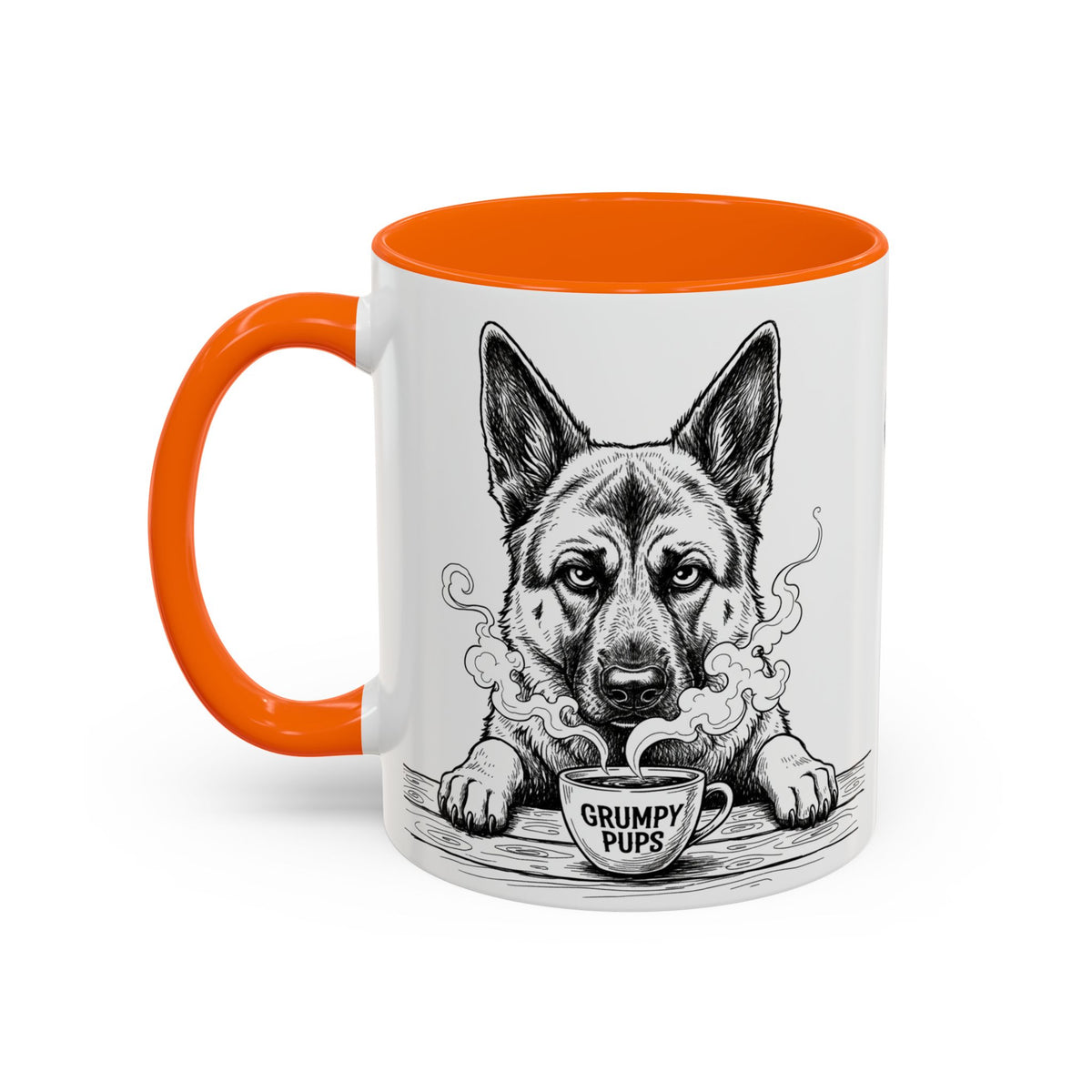 German Shepherd Mug —    Grumpy German Shepherd Coffee Club — Art Print / Mug /