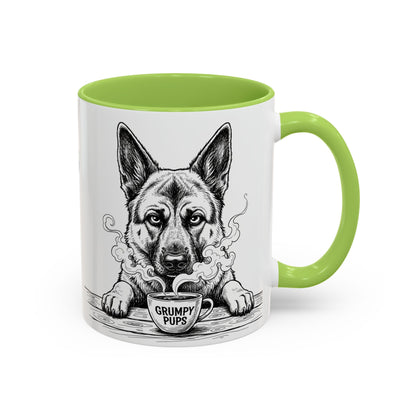 German Shepherd Mug —    Grumpy German Shepherd Coffee Club — Art Print / Mug /