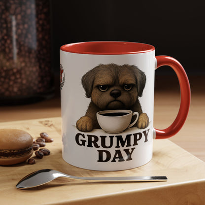 Grumpy Day Coffee Mug, shorkie, Funny Dog Mug, Pet Lover Gift, Morning Motivation, Coffee Lover Gift, Black Accent Mug