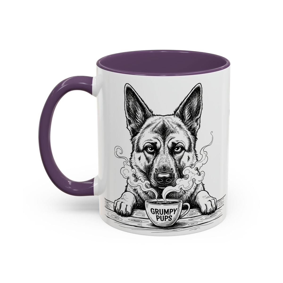 German Shepherd Mug —    Grumpy German Shepherd Coffee Club — Art Print / Mug /