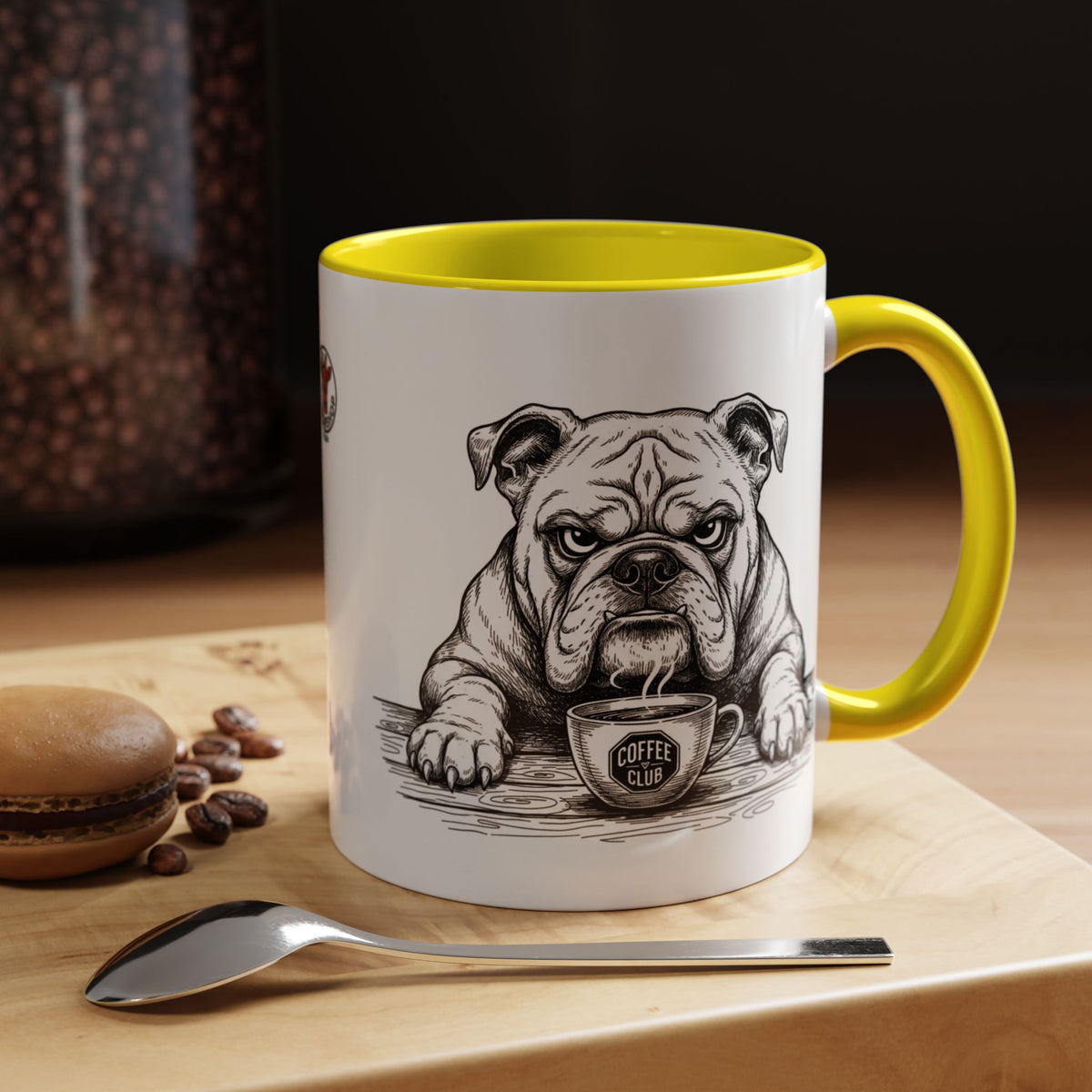 Grumpy Bulldog Coffee Club — Art Print / Mug /