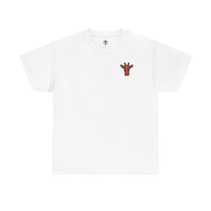 Britor classic logo Giraffe  Patch Tee — Small Chest Embroidered Giraffe Graphic T-Shirt