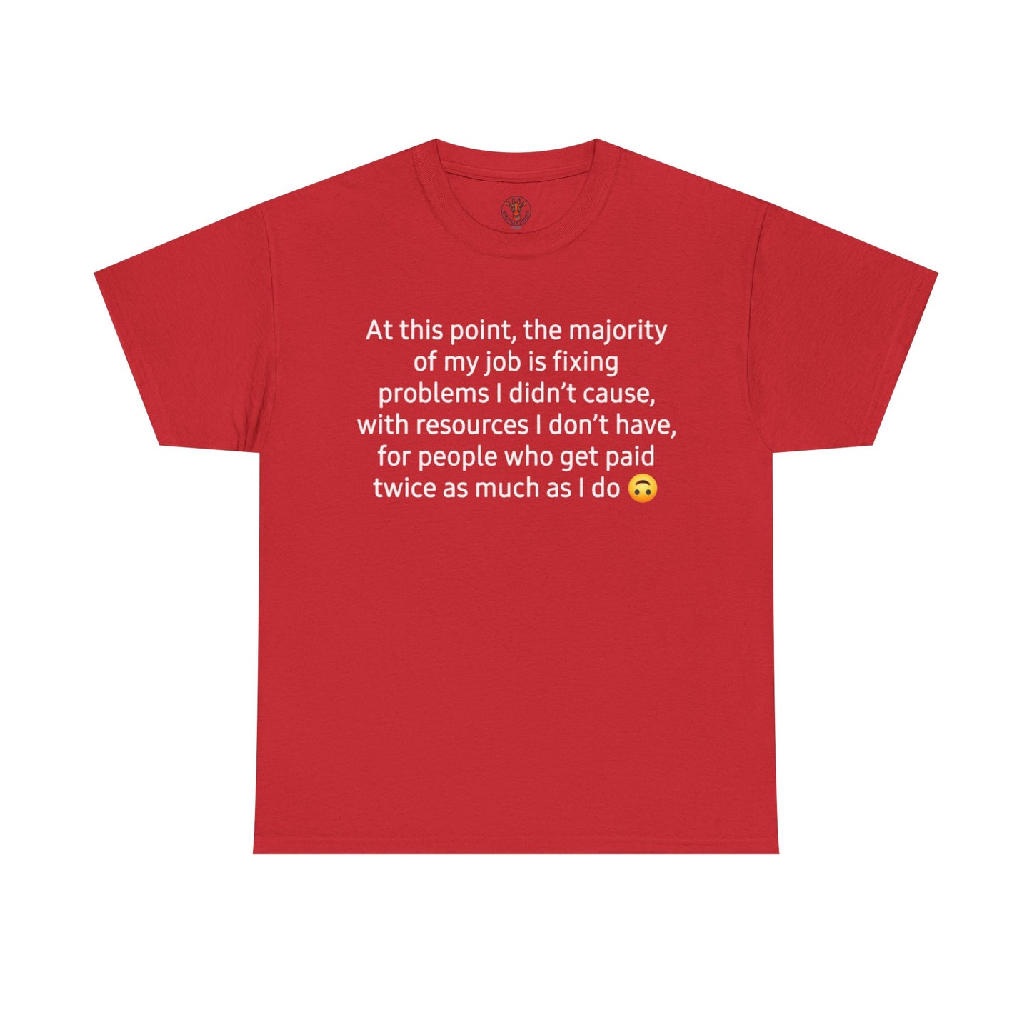 Smiley Face Unisex Heavy Cotton Tee - Casual Shirt, Trendy T-Shirt, Gift for Friends, Summer Outfit, Streetwear