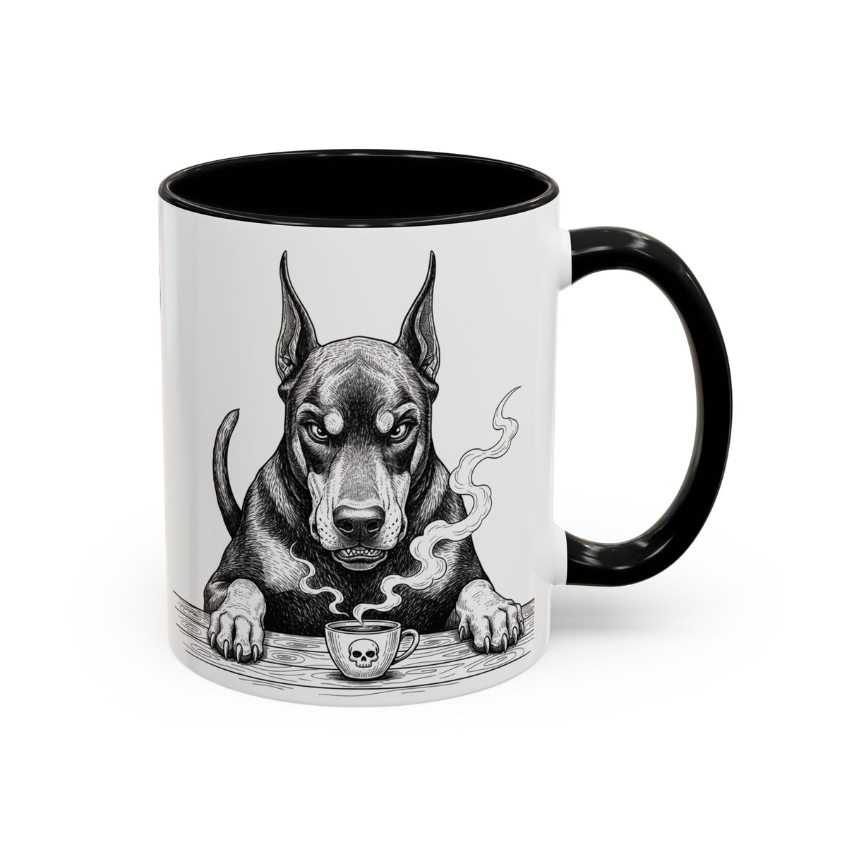 Grumpy Doberman Coffee Club — Art Print / Mug