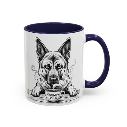 German Shepherd Mug —    Grumpy German Shepherd Coffee Club — Art Print / Mug /