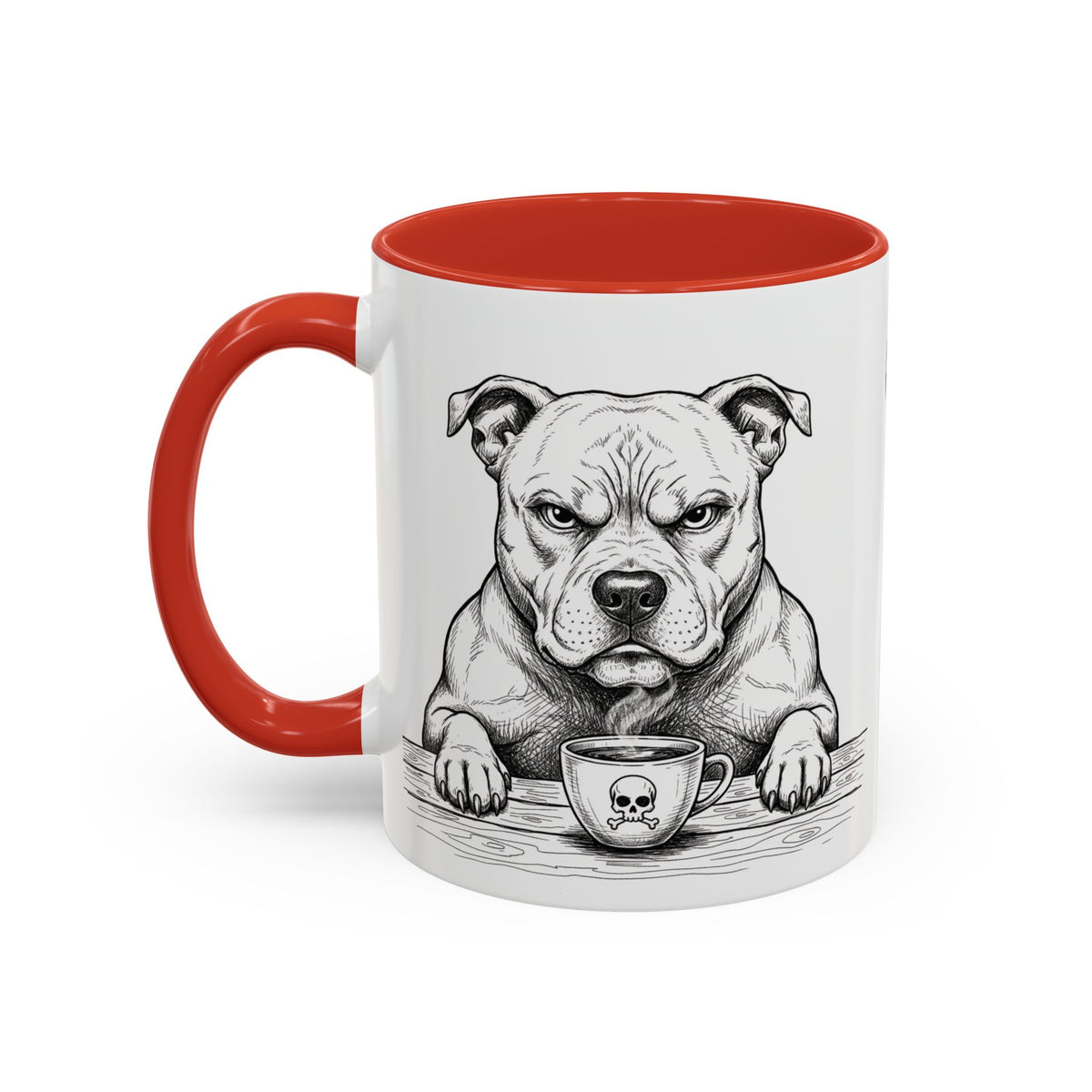 Grumpy Staffordshire Bull Terrier Coffee Club — Art Print / Mug