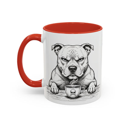Grumpy Staffordshire Bull Terrier Coffee Club — Art Print / Mug