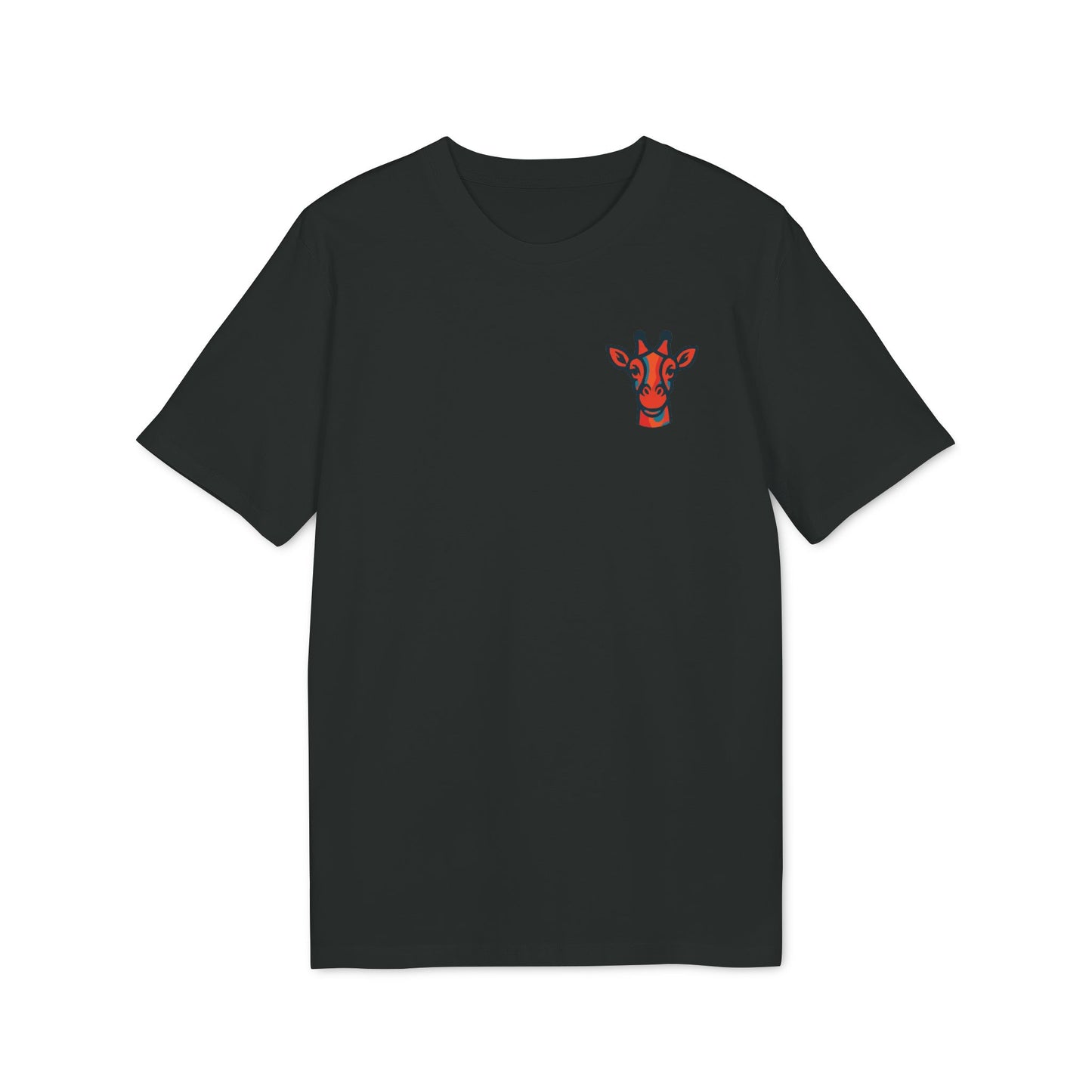 Britor classic Giraffe logo Mini Patch T-Shirt — Cute Chest Graphic Tee for Animal Lovers