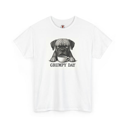 Grumpy Day Unisex Heavy Cotton Tee, Funny Dog Shirt, Pet Lovers Gift, Casual Wear, Birthday Gift, Grumpy Mood Tee