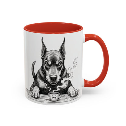 Grumpy Doberman Coffee Club — Art Print / Mug