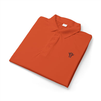Embroidered Giraffe Polo Shirt — Lightweight White Performance Golf Polo