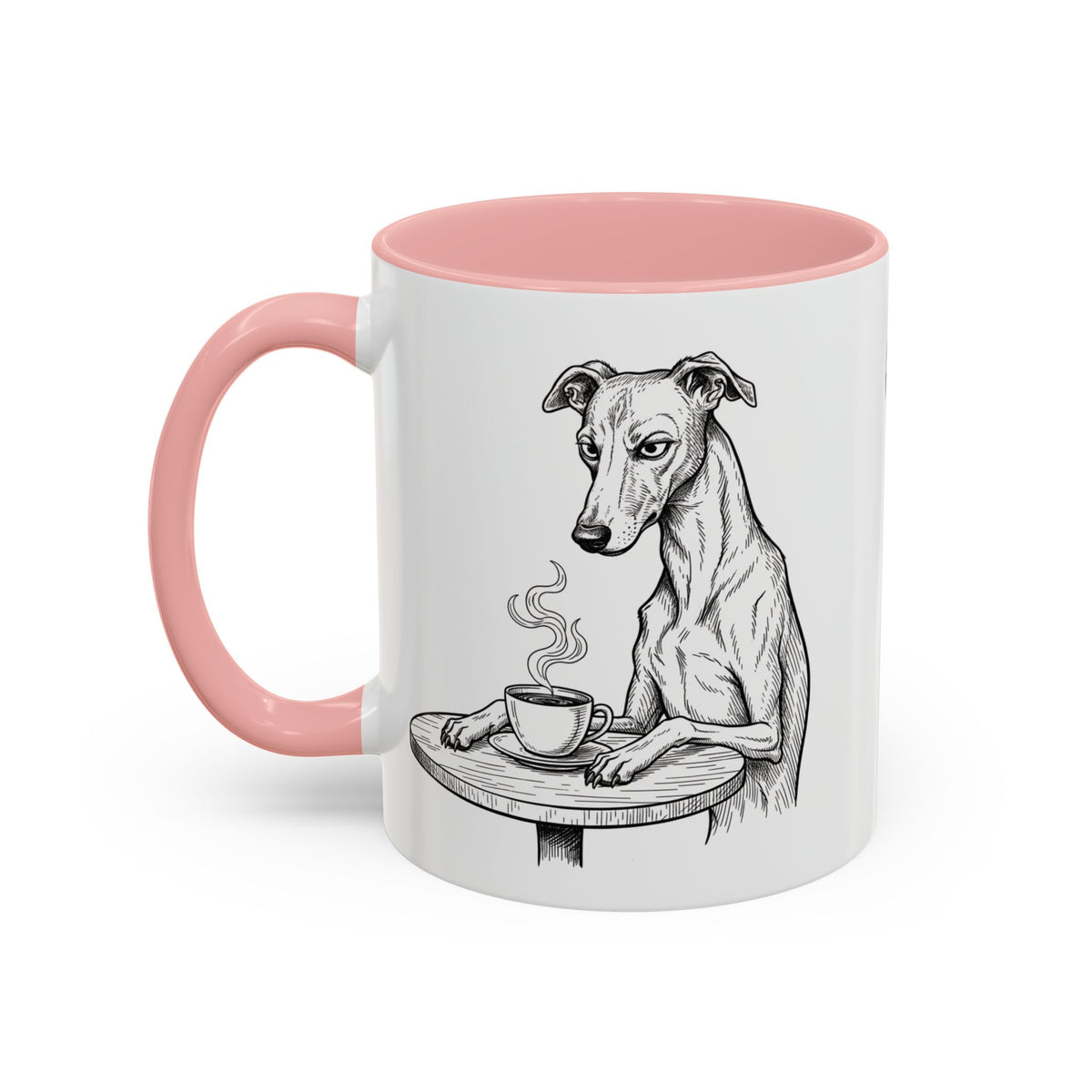Grumpy Whippet Coffee Club — Art Print / Mug