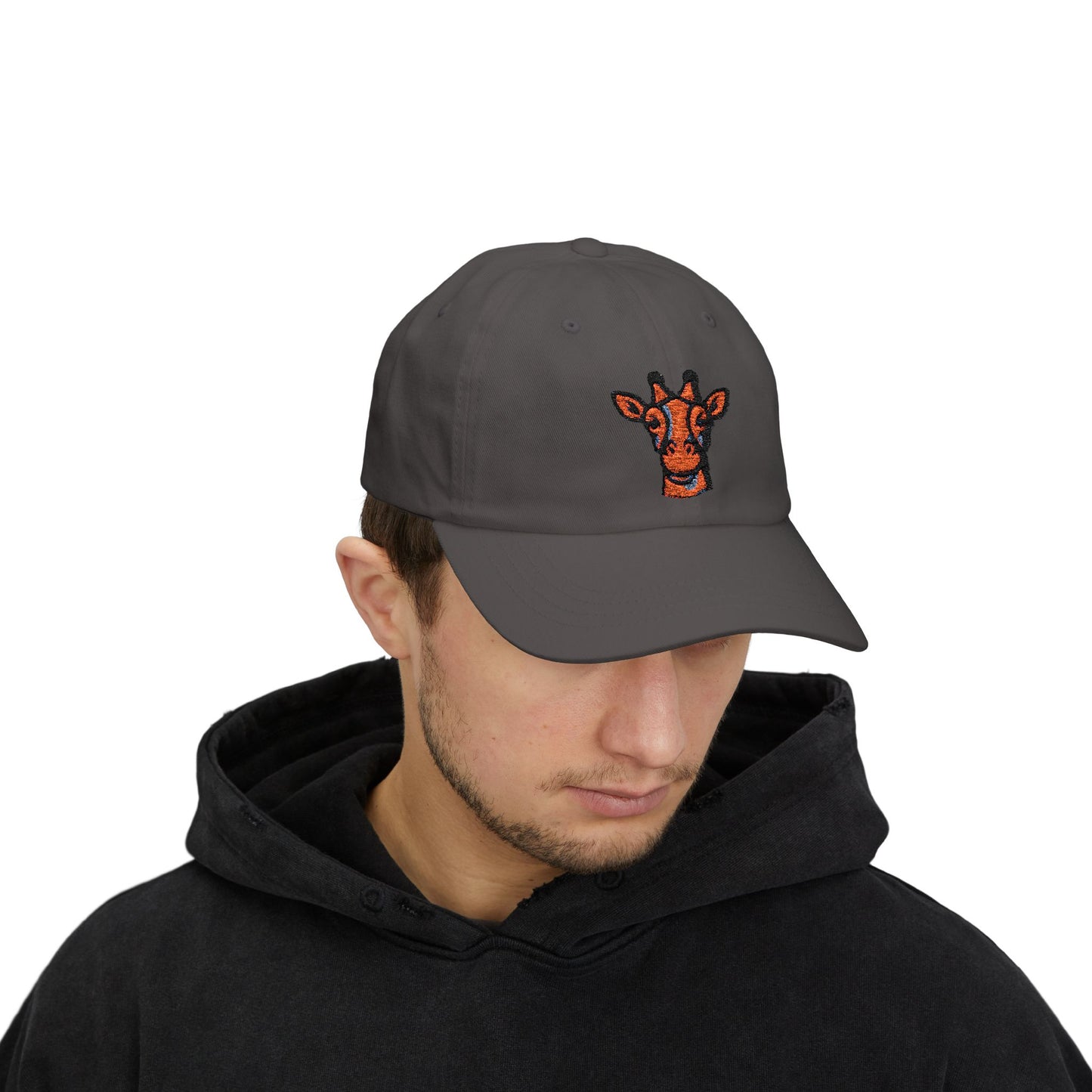 Dad Cap - Giraffe Head and Britor Shop Logo Embroidered Design