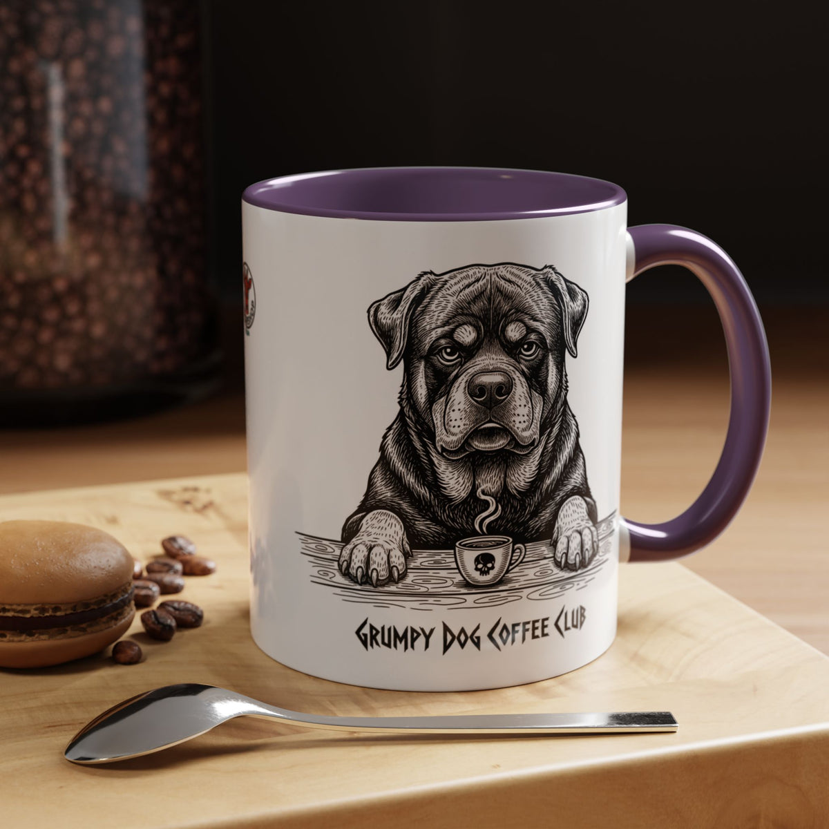  Grumpy Rottweiler Coffee Club — Art Print / Mug
