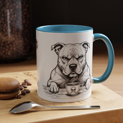Grumpy Staffordshire Bull Terrier Coffee Club — Art Print / Mug