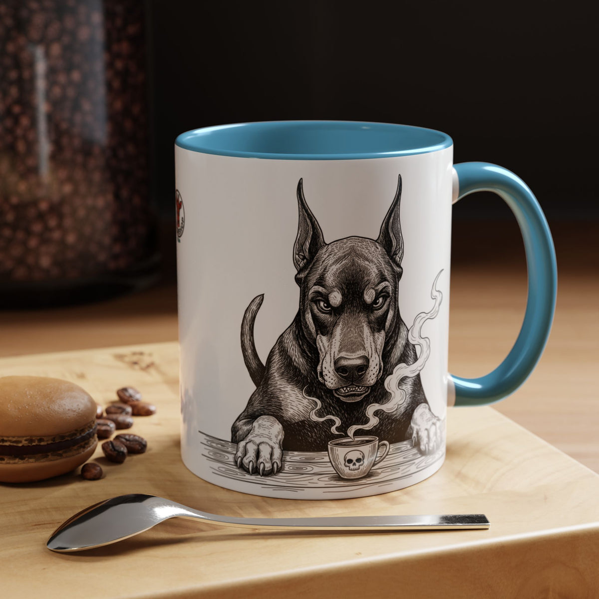 Grumpy Doberman Coffee Club — Art Print / Mug
