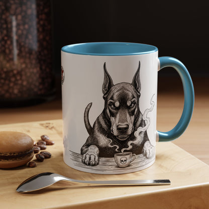 Grumpy Doberman Coffee Club — Art Print / Mug