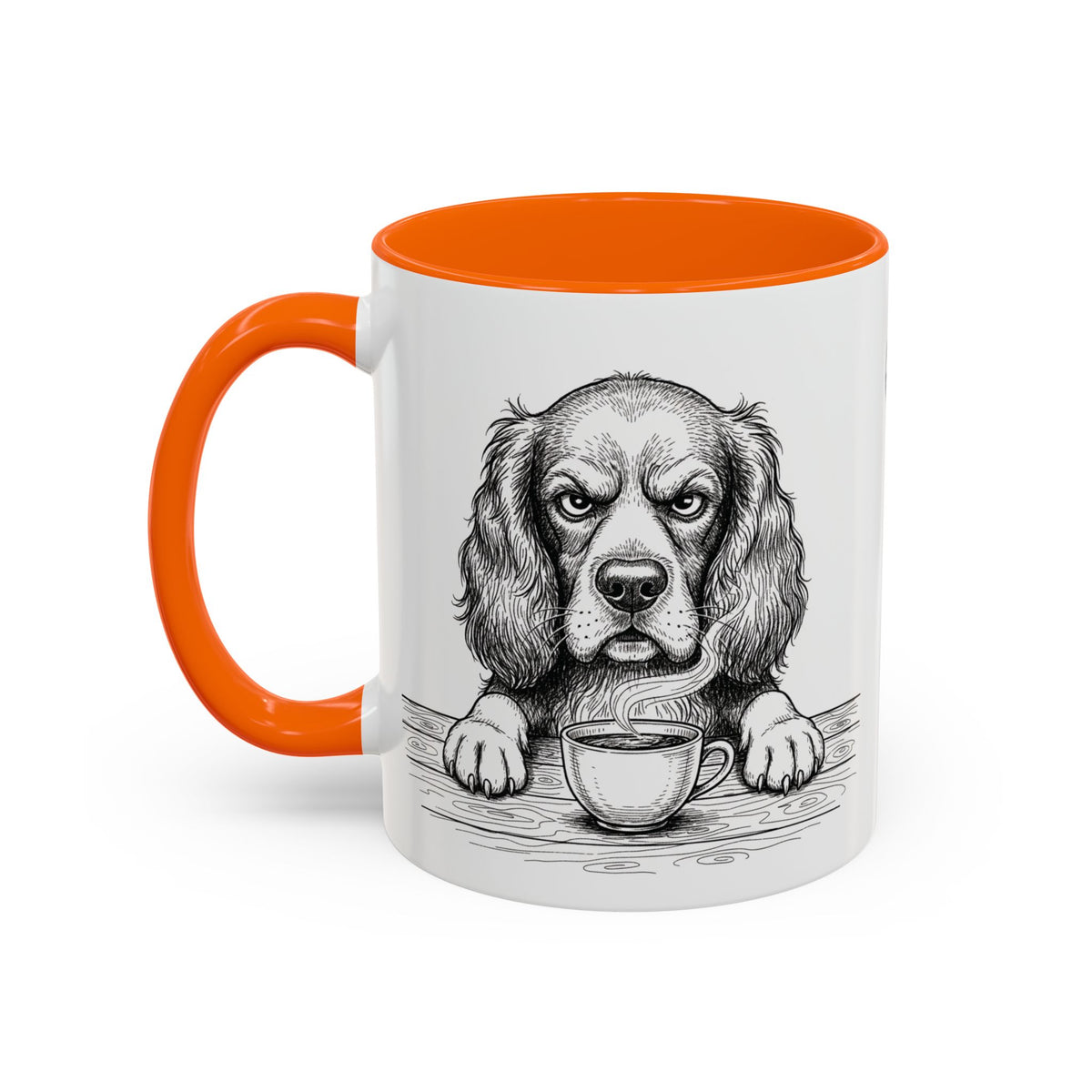 Grumpy Springer Spaniel Coffee Club — Art Print / Mug /